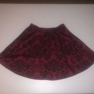 Gothic Damask Skater Skirt